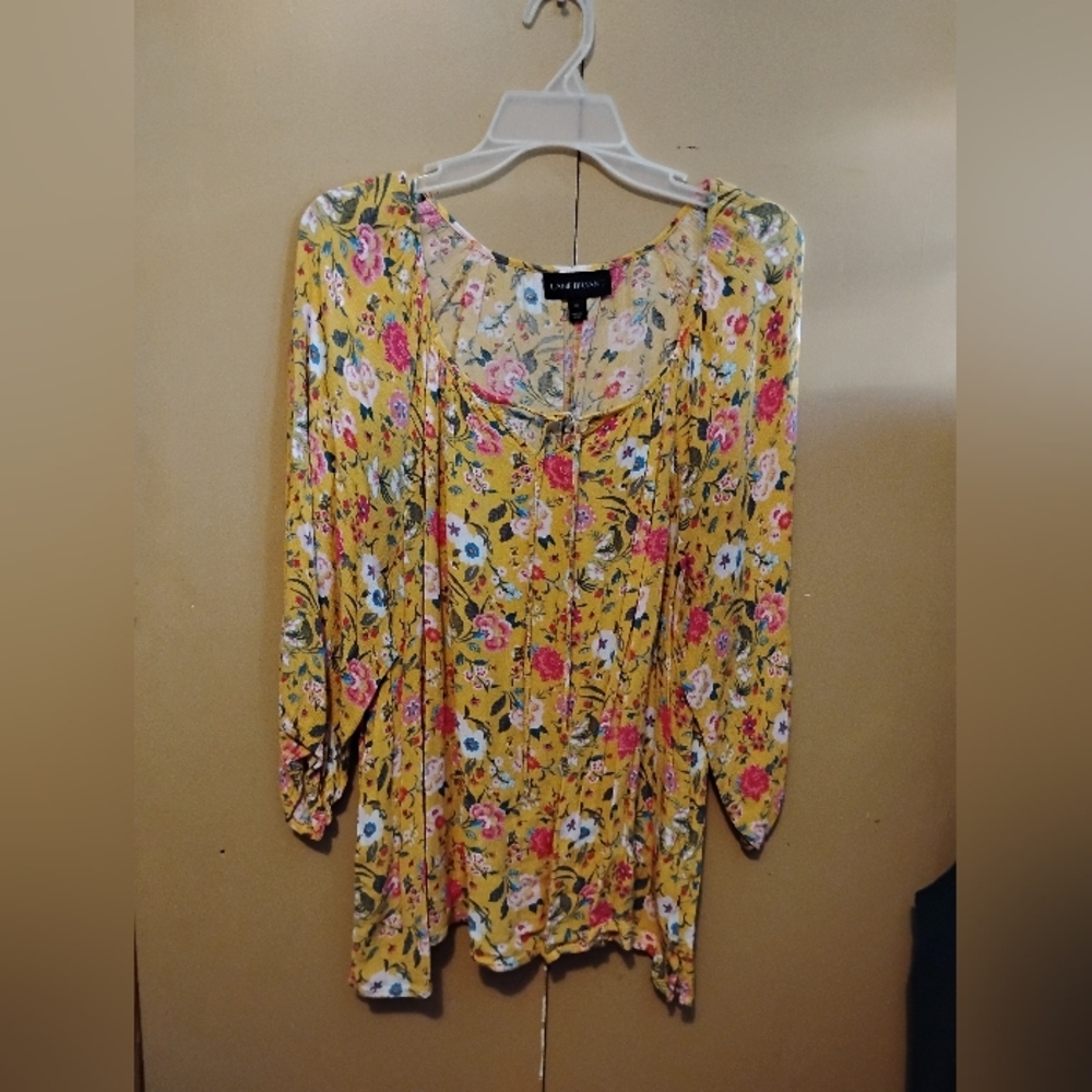 Lane Bryant Multicolor Floral 1X Blouse